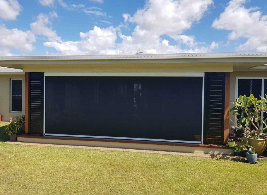Large Ziptrak Awning Providing Shade — Window Coverings in Bundaberg, QLD